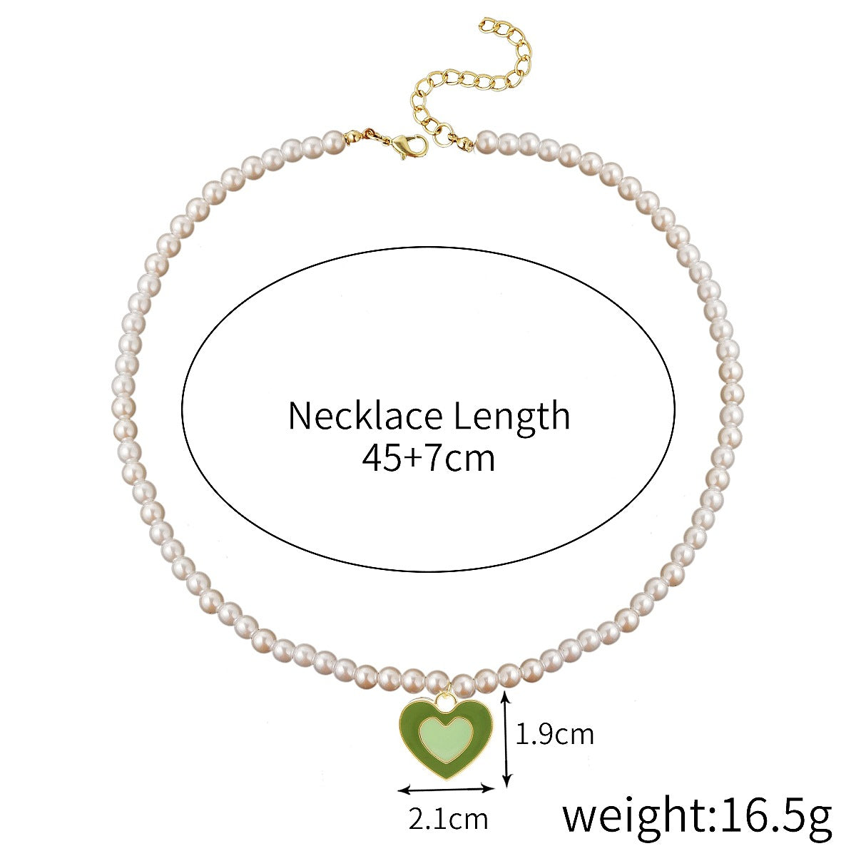Wholesale Niche Design Alloy Love Rainbow Necklace